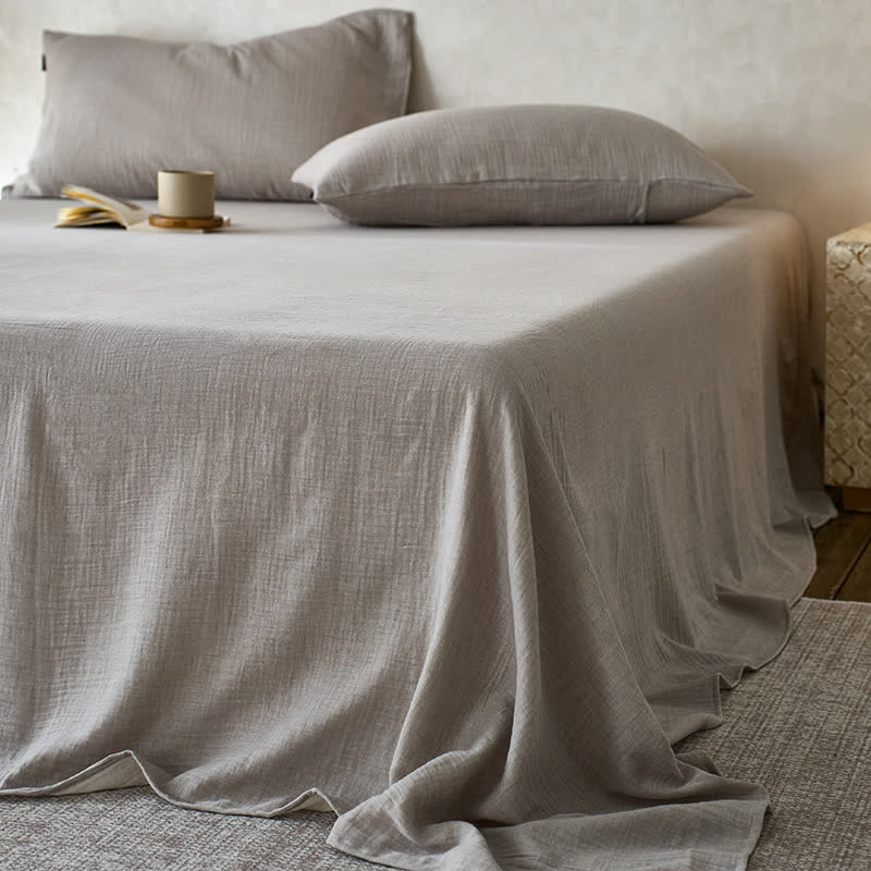 Couette en gaze de coton double épaisseur unie