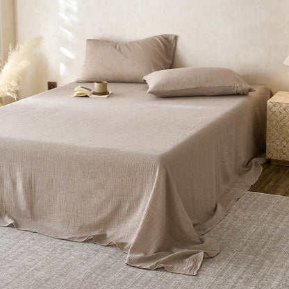 Couette en gaze de coton double épaisseur unie