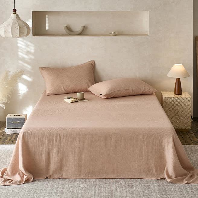 Couette en gaze de coton double épaisseur unie