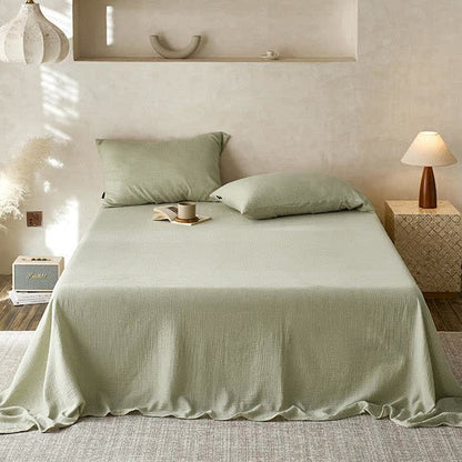 Couette en gaze de coton double épaisseur unie