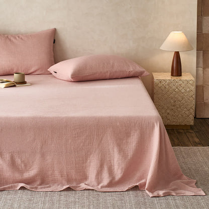 Couette en gaze de coton double épaisseur unie