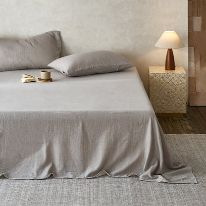 Couette en gaze de coton double épaisseur unie