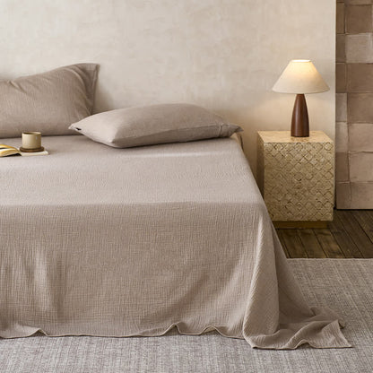 Couette en gaze de coton double épaisseur unie