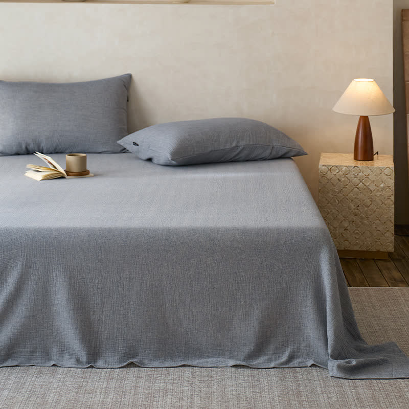 Couette en gaze de coton double épaisseur unie