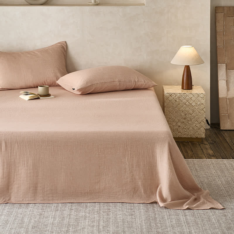 Couette en gaze de coton double épaisseur unie