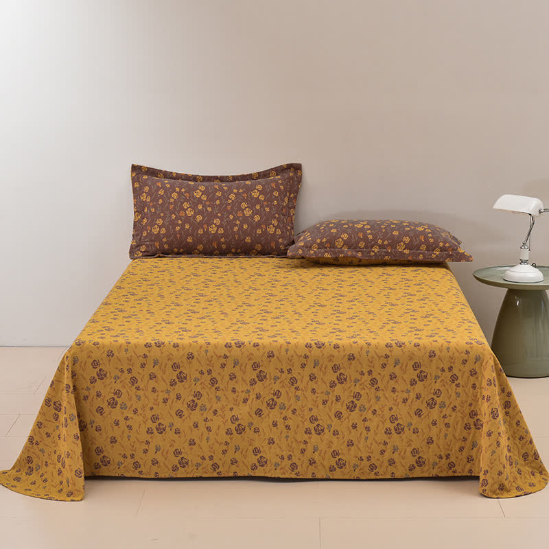 Couvre-lit confortable en gaze de coton teint en fil, aspect rose