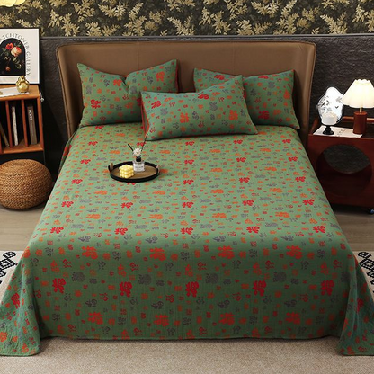 Couvre-lit en gaze de coton jacquard teint en fil