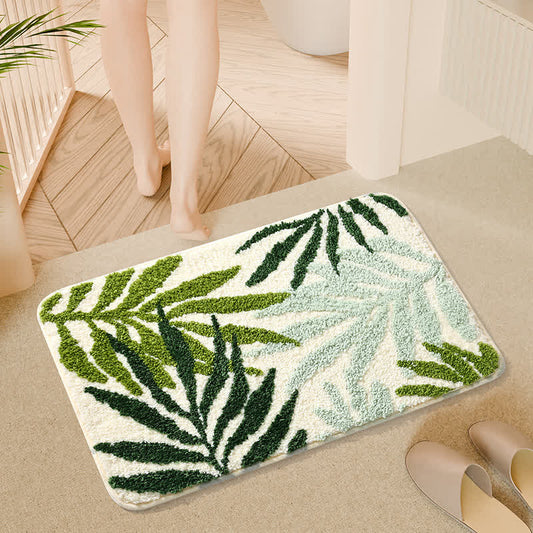 Tapis de sol antidérapant absorbant l'eau avec plante de dessin animé