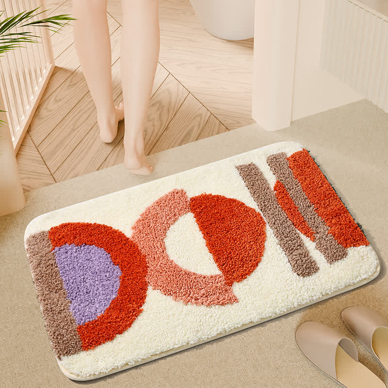 Tapis de sol antidérapant absorbant l'eau avec plante de dessin animé
