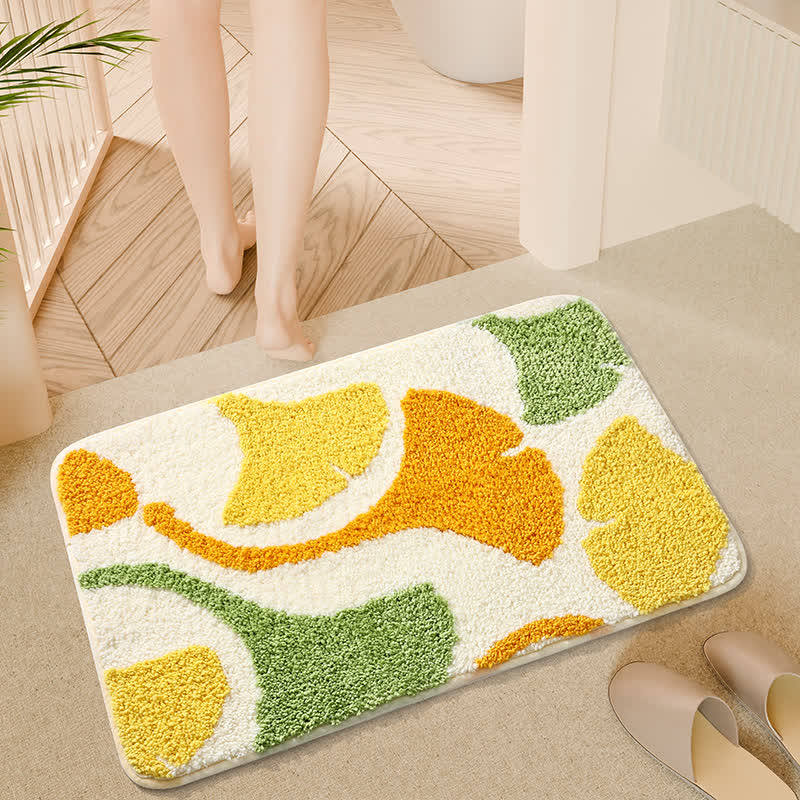Tapis de sol antidérapant absorbant l'eau avec plante de dessin animé