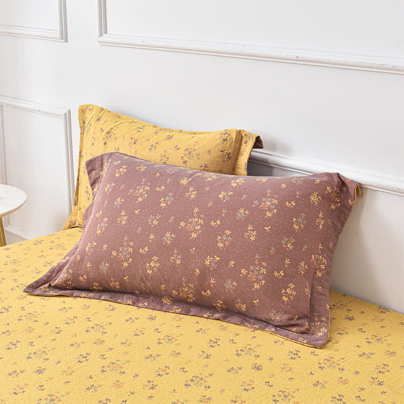 Couvre-lit confortable en gaze de coton jacquard teint en fil