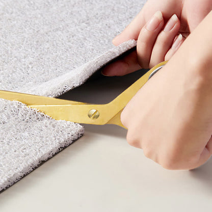 Tapis de sol découpable avec des feuilles de plantes dans le style de la peinture à l'huile