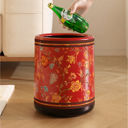 Poubelle décorative, élégante et durable avec motif floral