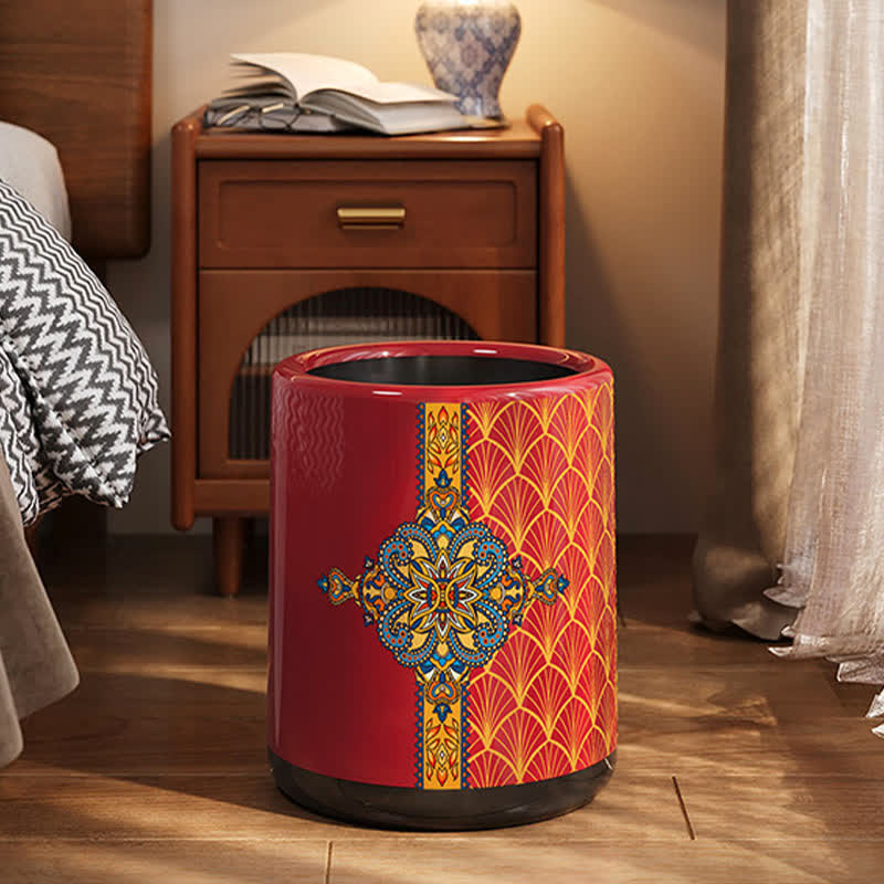 Poubelle décorative de style marocain à double barillet