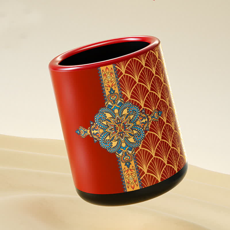 Poubelle décorative de style marocain à double barillet