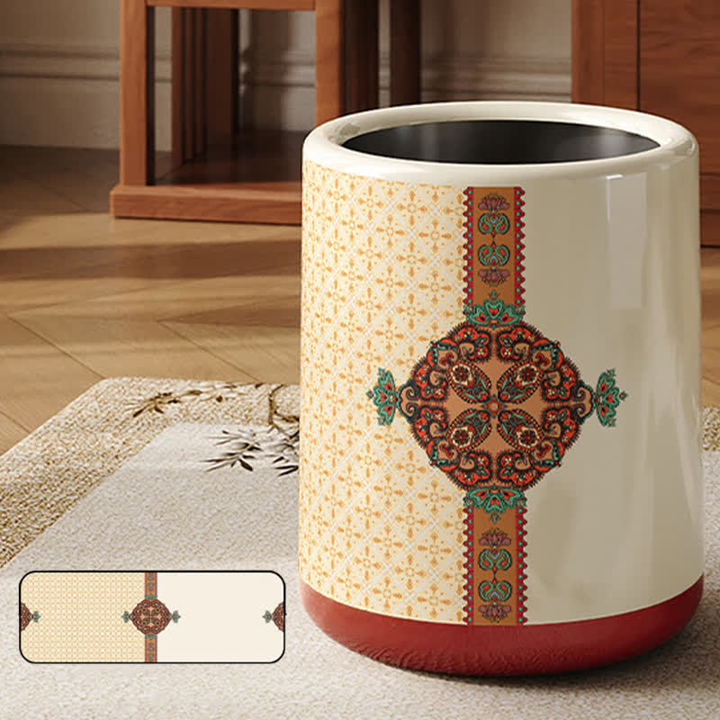 Poubelle décorative de style marocain à double barillet