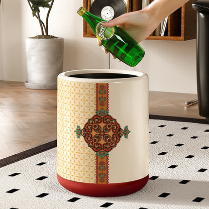 Poubelle décorative de style marocain à double barillet