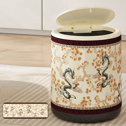 Poubelle décorative, élégante et durable avec motif floral