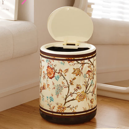 Poubelle décorative, élégante et durable avec motif floral