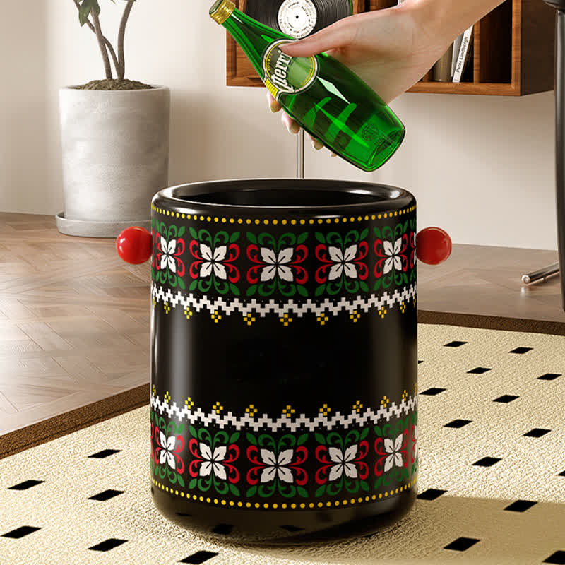 Poubelle robuste de style exotique avec une grande capacité