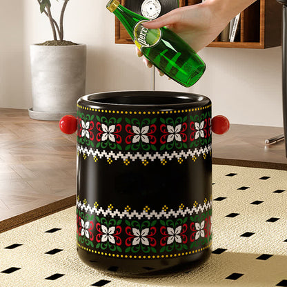 Poubelle robuste de style exotique avec une grande capacité