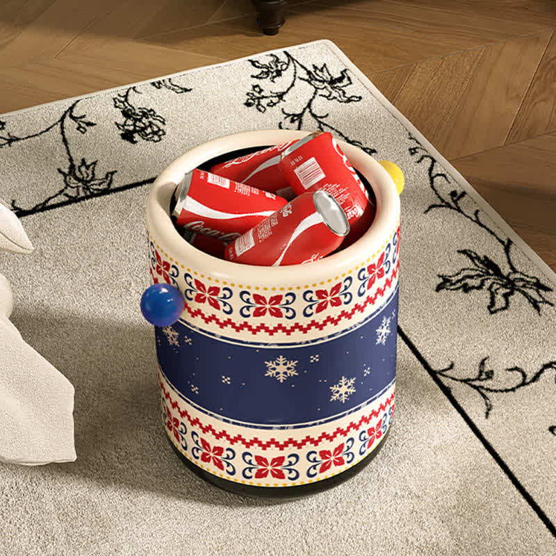 Poubelle robuste de style exotique avec une grande capacité
