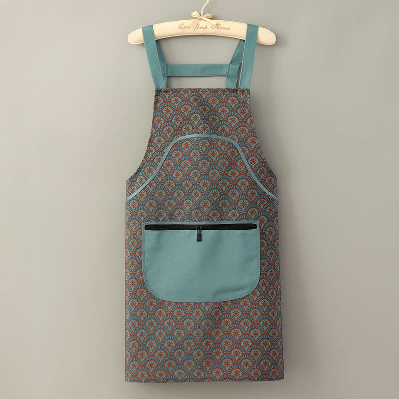 Tablier de cuisine en toile antitache à manches longues de style vintage