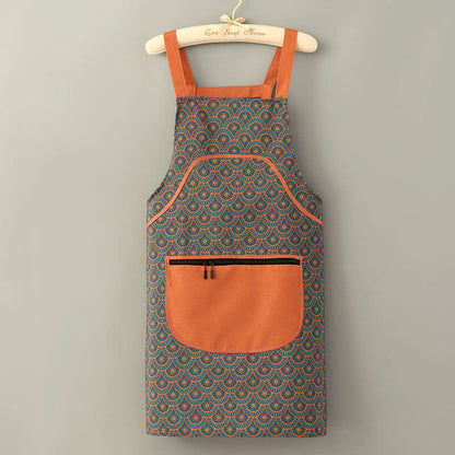 Tablier de cuisine en toile antitache à manches longues de style vintage