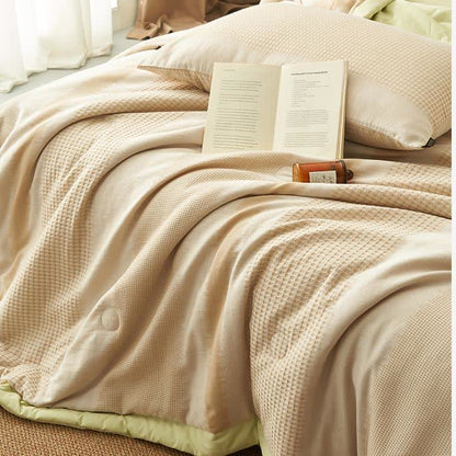 Linge de lit doux en pur coton au style simple