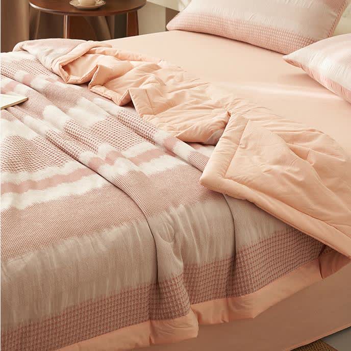 Linge de lit doux en pur coton au style simple
