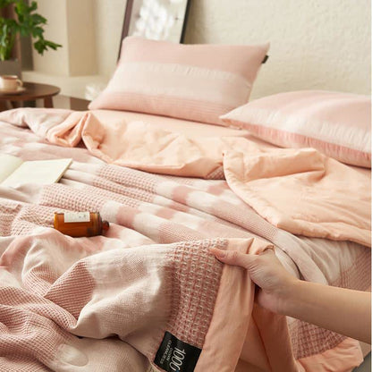 Linge de lit doux en pur coton au style simple