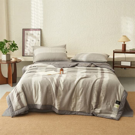 Linge de lit doux en pur coton au style simple