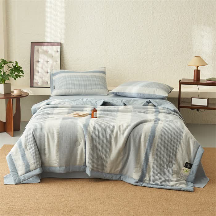 Linge de lit doux en pur coton au style simple
