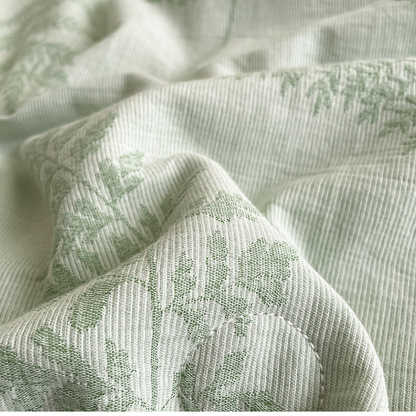 Parure de lit en gaze de coton trois épaisseurs « Refresh Leaf »