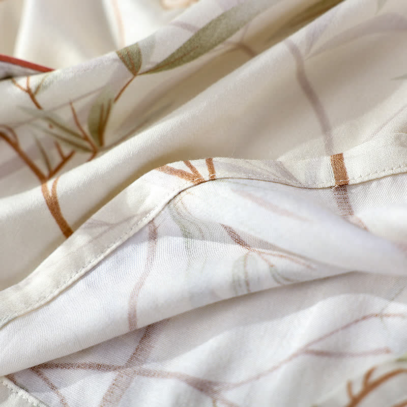 Ensemble pyjama en satin respirant à manches longues