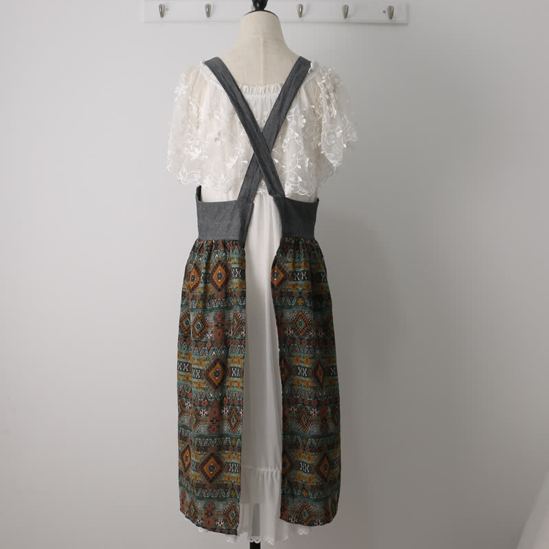 Tablier en coton à motif vintage pour la maison et la cuisine