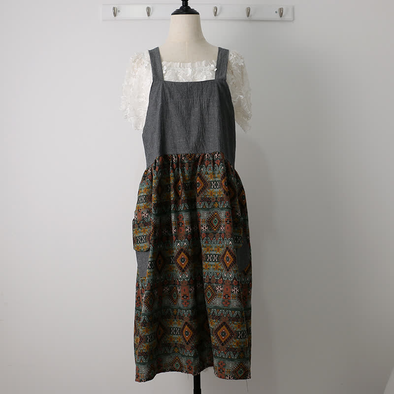 Tablier en coton à motif vintage pour la maison et la cuisine