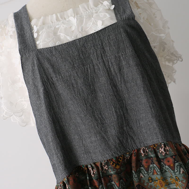 Tablier en coton à motif vintage pour la maison et la cuisine