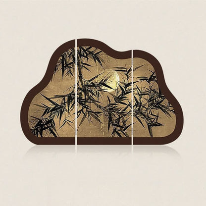 Paravent pliable avec motif fleur-oiseau pour le bureau