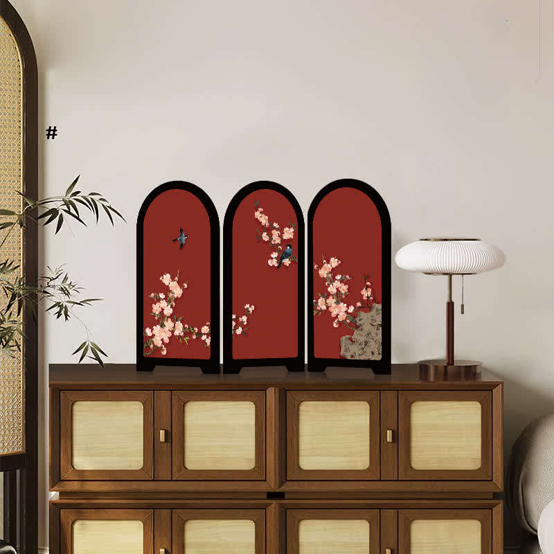 Paravent à motif floral vintage