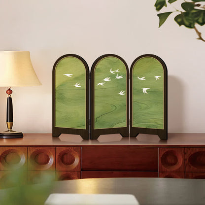Paravent décoratif pliable de style rural pour le bureau