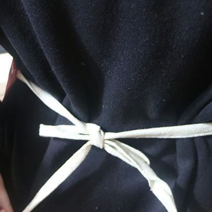 Tablier vintage en coton et lin avec motif marguerite