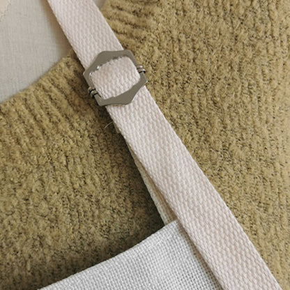Tablier vintage en coton et lin avec motif marguerite