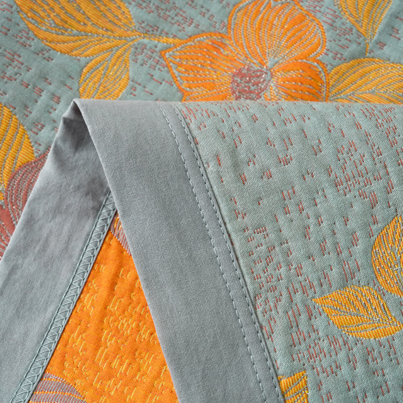 Couette en gaze de coton teint en fil avec motif floral « Refresh »