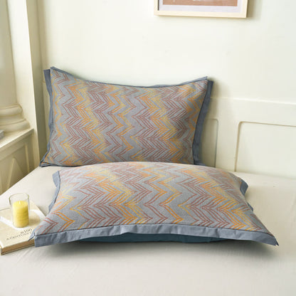 Couette respirante en gaze de coton jacquard teint en fil