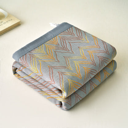 Couette respirante en gaze de coton jacquard teint en fil