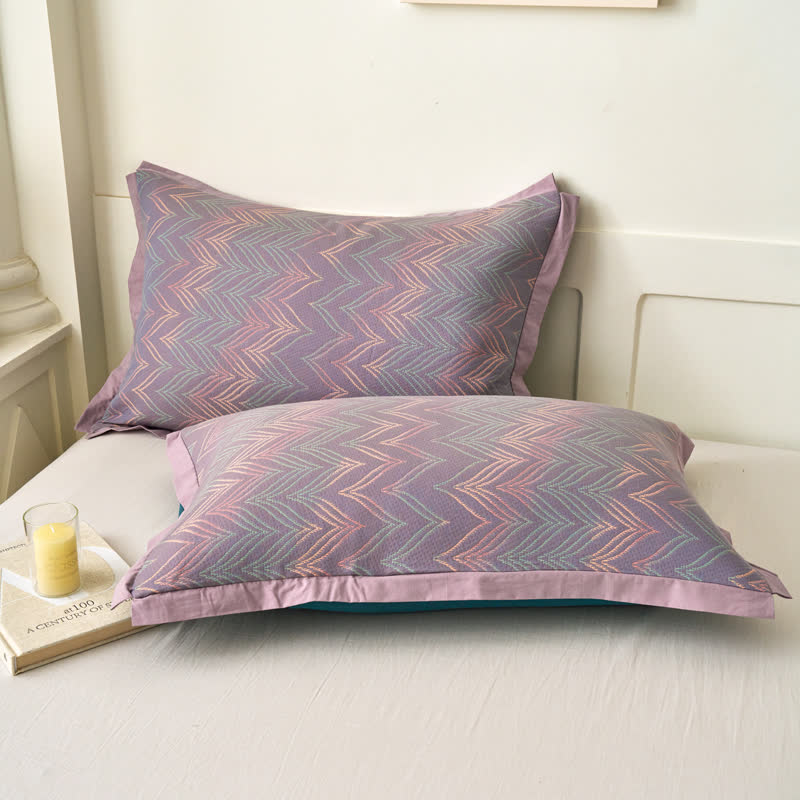 Couette respirante en gaze de coton jacquard teint en fil