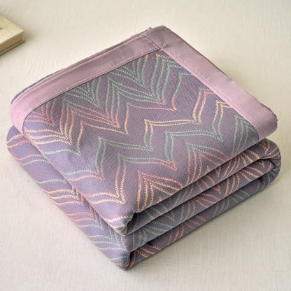 Couette respirante en gaze de coton jacquard teint en fil