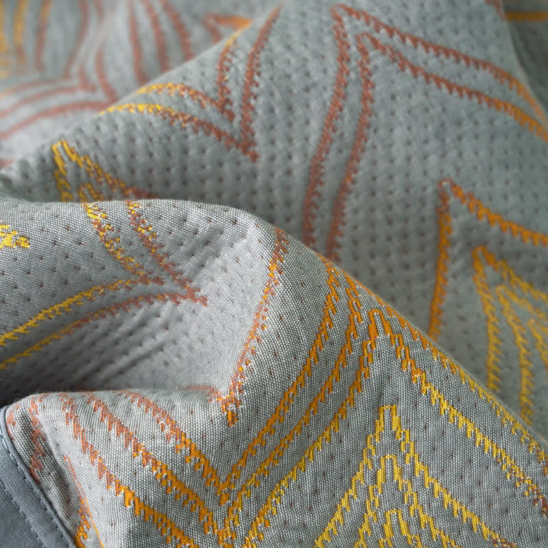 Couette respirante en gaze de coton jacquard teint en fil