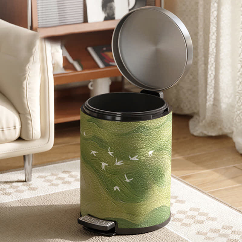 Poubelle en cuir luxueuse et durable de style campagnard
